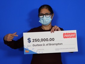 Gurbax Dhaddy, of Brampton, won a $250,000 lottery prize.