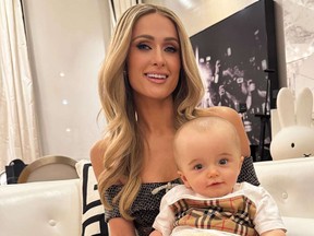 Paris Hilton posted a photo with her son Phoenix Barron to mark his first trip to New York City.