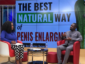 Penis enlargement infomercial on Ghana TV. SCREENGRAB
