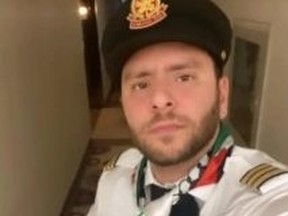 Capt. Mostafa Ezzo has been grounded by Air Canada for allegedly wearing Palestinan colours while in uniform.