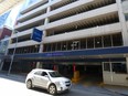 A parkade on Hargrave Street in Winnipeg on Sunday, Oct. 15, 2023. Six teens were charged after a group of people were seen pointing firearms at passing vehicles there on Saturday night.