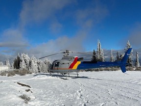 The Kelowna RCMP helicopter and Central Okanagan Search and Rescue were sent to assist a man whose truck got stuck in the snow west of Kelowna.