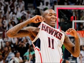 Jamal Crawford is one of the best sixth man the NBA has ever seen. #11 of the Atlanta Hawks reacts after their 84-81 win over the Orlando Magic during Game Six of the Eastern Conference Quarterfinals in the 2011 NBA Playoffs at Philips Arena on April 28, 2011 in Atlanta, Georgia. NOTE TO USER: User expressly acknowledges and agrees that, by downloading and or using this photograph, User is consenting to the terms and conditions of the Getty Images License Agreement. (Photo by Kevin C. Cox/Getty Images)