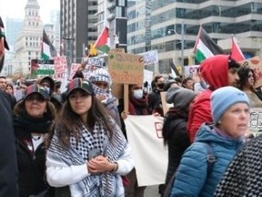 Saturday's anti-Israel/Pro-Palestinian rally was the largest since the Oct. 7 massacre in Israel by Hamas. Supplied photo