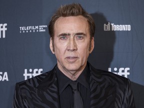Nicolas Cage attends the premiere of "Dream Scenario" at the Royal Alexandra There during the Toronto International Film Festival, Saturday, Sept. 9, 2023, in Toronto.