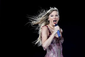 Taylor Swift performs at the Monumental stadium during her Eras Tour concert in Buenos Aires, Argentina, Thursday, Nov. 9, 2023.