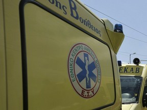 A Greek ambulance in Athens on May 6, 2011.