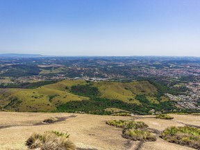 Panoramic photo on top of Pedra Grande located in Atibaia, Brazil.