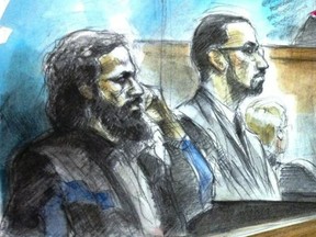 Chiheb Esseghaier, left, and Raed Jaser in 361 University Ave. court Jan. 29, 2015.