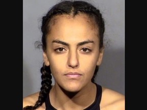 Hend Bustami, 28, of Las Vegas in her police mugshot.