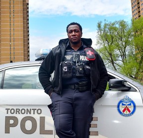 Toronto Police Const. Michael Harris faces a criminal charge for breach of trust and five charges under the Police Services Act for allegedly having an affair with a sex trafficking victim he met while on the job.