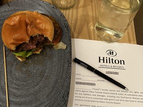 An American Reddit user says they got the shock of their life after they ordered a burger from a restaurant near Pearson airport and were asked to sign a waiver.