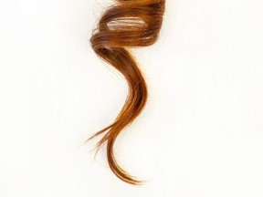 A strand of red hair.
