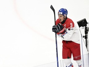 Tomas Hamara scored the winner with 1:41 left in regulation as Czechia battled back from a 5-2 deficit late in the second period to shock Finland 8-5 and win bronze at the world junior hockey championship Friday.&ampnbsp;Hamara celebrates scoring during the IIHF World Junior Championship ice hockey match, bronze medal game, between Czechia and Finland at Scandinavium in Gothenburg, Sweden, Friday Jan. 5, 2024.