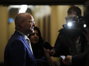 Minister of Justice and Attorney General of Canada David Lametti arrives to a cabinet meeting on Parliament Hill in Ottawa, Tuesday, June 13, 2023.