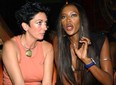 MY BLACK FRIEND: Ghislaine Maxwell, left, with model Naomi Campbell.