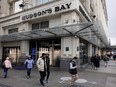 Hudsons Bay store in Vancouver Jan. 10, 2024. There are signs of decay and disrepair at the flagship store.