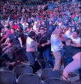 Fans brawl in the stands at UFC Fight Night in Mexico City on Saturday.