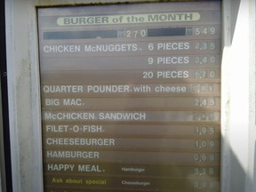 McDonald's meal prices are frozen in time at an abandoned restaurant in Alaska.
