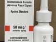 Health Canada has recalled "mometasone furoate aqueous nasal spray" or "50 mcg/metered spray" with expiry dates in September or October 2025.