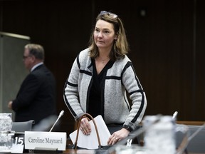 Information Commissioner Caroline Maynard prepares to appear at the Standing Committee on Access to Information, Privacy and Ethics, in Ottawa, on Tuesday, March 7, 2023.