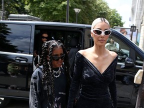 Kim Kardashian and North West in Paris, France, July 2022