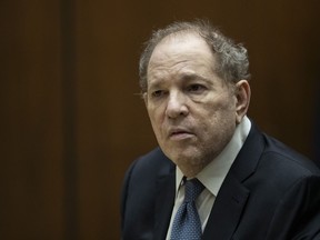 Former film producer Harvey Weinstein appears in court at the Clara Shortridge Foltz Criminal Justice Center in Los Angeles, Calif., on Oct. 4 2022.
