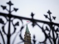 The Peace Tower is pictured on Parliament Hill in Ottawa on Tuesday, Dec. 19, 2023.