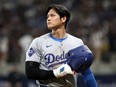 Shohei Ohtani plays for the Los Angeles Dodgers.