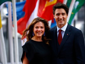 Prime Minister Justin Trudeau with his former wife Sophie Trudeau in 2017.