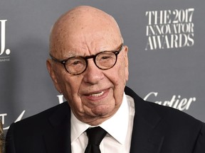 Rupert Murdoch attends the WSJ. Magazine 2017 Innovator Awards at The Museum of Modern Art in New York on Nov. 1, 2017.