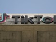 A TikTok sign is displayed on their building in Culver City, Calif., Tuesday, March 11, 2024.