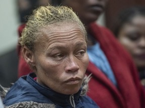The mother of missing 6-year-old Joslin Smith, Kelly Smith, appears in court in Vredenburg, South Africa, Thursday, March 7, 2024.