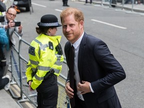 Prince Harry arrives at the High Court in London in June 2023.