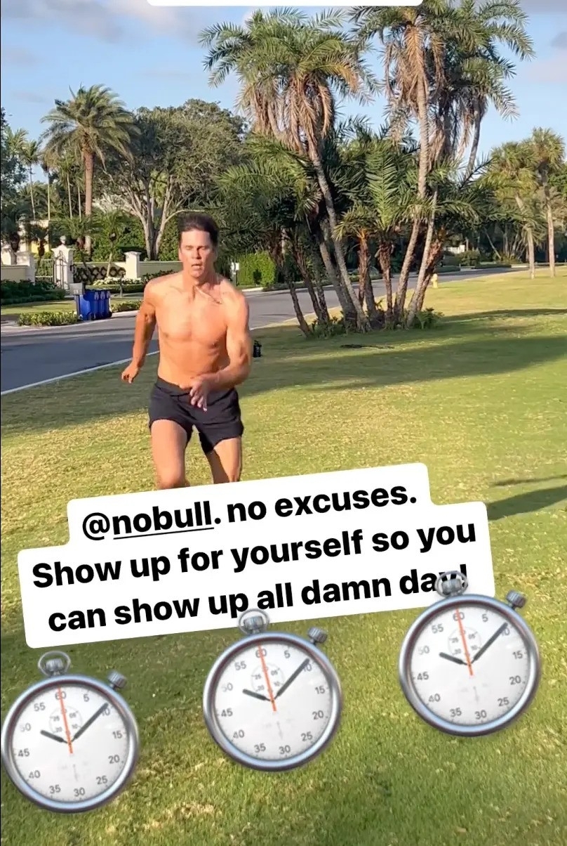 Shirtless Tom Brady shows off fit physique during workout at 46 years old