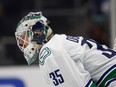 The Vancouver Canucks' goal will be manned by Casey DeSmith (or Arturs Silovs) for the first two round of the playoffs with Thatcher Demko injured.