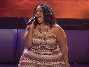 Mandisa performs on "American Idol."
