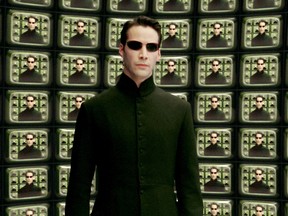 Keanu Reeves as Neo in The Matrix Reloaded, the second instalment in the film franchise.