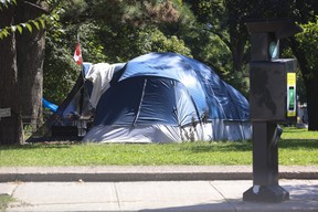 Tent cities in Toronto are back or either growing again at Alexandra Park, Allan Gardens, Clarence Square Park, Lamport Stadium, Rosedale Valley Rd. and Severn Creek Park (Pictured) A massive homeless encampment at Allan Gardens with too many tents and structures to count. on Tuesday, Aug. 22, 2023.