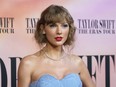 Taylor Swift arrives at the world premiere of the concert film "Taylor Swift: The Eras Tour" in Los Angeles on Oct. 11, 2023.