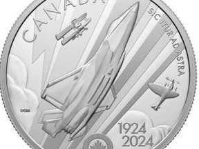 The Royal Canadian Mint has released a new tribute to the Royal Canadian Air Force's 100th anniversary with a new $20 silver coin.