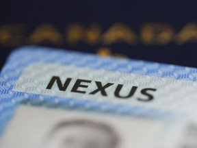 A NEXUS card is pictured in Ottawa on Tuesday, Jan. 17, 2023.