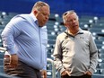 Wade Miller (left), Winnipeg Blue Bombers president/CEO and Brian Dobie, head coach of the University of Manitoba Bisons.