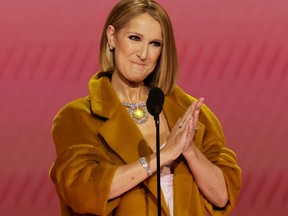 Celine Dion speaks onstage during the 66th GRAMMY Awards at Crypto.com Arena on Feb. 4, 2024 in Los Angeles.