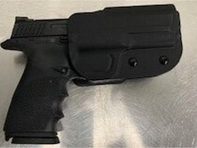Officers from the Edmonton Police Service (EPS) Northeast Branch located two loaded handguns after two separate vehicle stops earlier this month. This gun was seized May 11.
