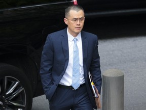 Former Binance CEO Changpeng "CZ" Zhao arrives at U.S. federal court in Seattle on April 30, 2024.
