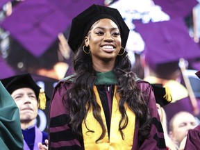 Dorothy Jean Tillman II participates in Arizona State University’s commencement, May 6, 2024, in Tempe, Ariz.