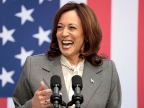 US Vice President Kamala Harris delivers remarks during the second stop of her nationwide Economic Opportunity Tour in Detroit, Michigan, on May 6, 2024.
