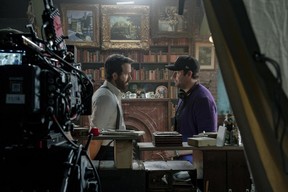 Ryan Reynolds and Director John Krasinski on the set of Paramount Pictures' "IF."