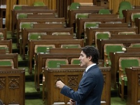 Prime Minister Justin Trudeau rises during question period, Tuesday, April 30, 2024 in Ottawa.